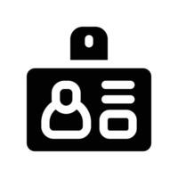 id card icon. vector glyph icon for your website, mobile, presentation, and logo design.