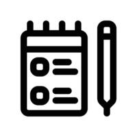 notebook icon. vector line icon for your website, mobile, presentation, and logo design.