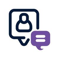 chat icon. vector dual tone icon for your website, mobile, presentation, and logo design.