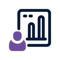 analyst icon. vector dual tone icon for your website, mobile, presentation, and logo design.