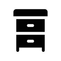 nightstand icon. vector glyph icon for your website, mobile, presentation, and logo design.