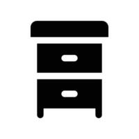 nightstand icon. vector glyph icon for your website, mobile, presentation, and logo design.