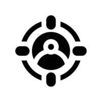 target audience icon. vector glyph icon for your website, mobile, presentation, and logo design.