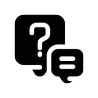 question icon. vector glyph icon for your website, mobile, presentation, and logo design.