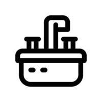 sink icon. vector line icon for your website, mobile, presentation, and logo design.