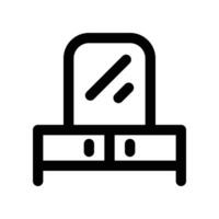 dressing table icon. vector line icon for your website, mobile, presentation, and logo design.