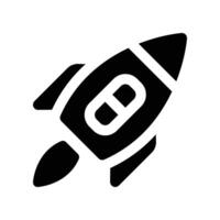 rocket icon. vector glyph icon for your website, mobile, presentation, and logo design.