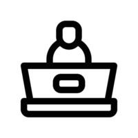 content creator icon. vector line icon for your website, mobile, presentation, and logo design.