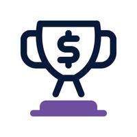 trophy icon. vector dual tone icon for your website, mobile, presentation, and logo design.