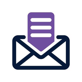 mail icon. vector dual tone icon for your website, mobile, presentation, and logo design.