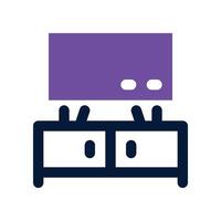 tv stand icon. vector dual tone icon for your website, mobile, presentation, and logo design.