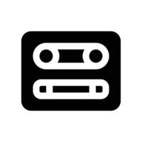 cassette icon. vector glyph icon for your website, mobile, presentation, and logo design.