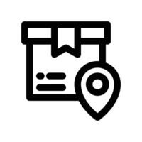 box tracking icon. vector line icon for your website, mobile, presentation, and logo design.