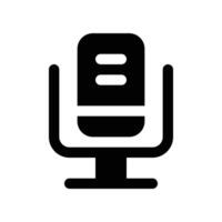 microphone icon. vector glyph icon for your website, mobile, presentation, and logo design.