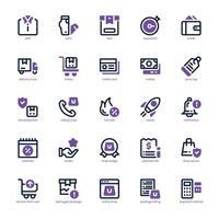 Shopping and Store icon pack for your website, mobile, presentation, and logo design. Shopping and Store icon dual tone design. Vector graphics illustration and editable stroke.