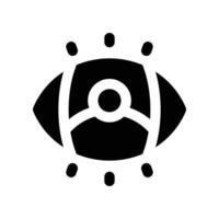 user vision icon. vector glyph icon for your website, mobile, presentation, and logo design.