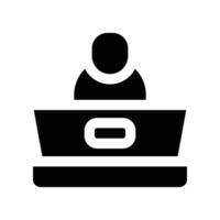 content creator icon. vector glyph icon for your website, mobile, presentation, and logo design.