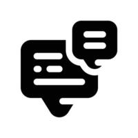 chat icon. vector glyph icon for your website, mobile, presentation, and logo design.