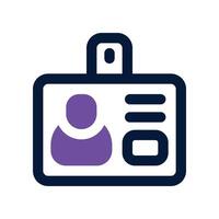 id card icon. vector dual tone icon for your website, mobile, presentation, and logo design.