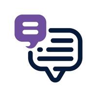 chat icon. vector dual tone icon for your website, mobile, presentation, and logo design.