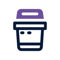 trash bin icon. vector dual tone icon for your website, mobile, presentation, and logo design.