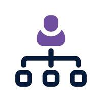 employee structure icon. vector dual tone icon for your website, mobile, presentation, and logo design.