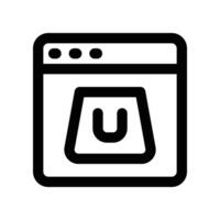 online shop icon. vector line icon for your website, mobile, presentation, and logo design.