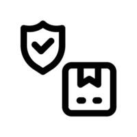 box protection icon. vector line icon for your website, mobile, presentation, and logo design.