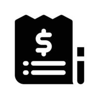 payment bill icon. vector glyph icon for your website, mobile, presentation, and logo design.