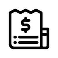 payment bill icon. vector line icon for your website, mobile, presentation, and logo design.