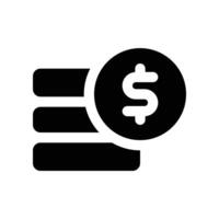 coin icon. vector glyph icon for your website, mobile, presentation, and logo design.