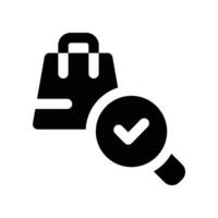 shop search icon. vector glyph icon for your website, mobile, presentation, and logo design.