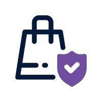 shop secure icon. vector dual tone icon for your website, mobile, presentation, and logo design.