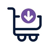 add to cart icon. vector dual tone icon for your website, mobile, presentation, and logo design.