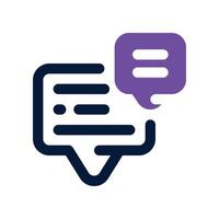 chat icon. vector dual tone icon for your website, mobile, presentation, and logo design.