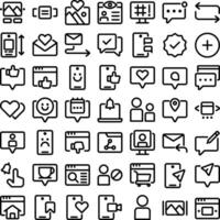 vector de social medios de comunicación Interacción icono colocar. Perfecto para usuario interfaz, nuevo solicitud