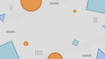 abstract memphis style geometric object vector template background with copy space for text