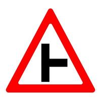 Side road right sign. Vector design.