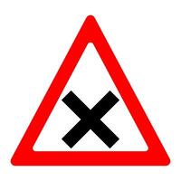 Cross road sign. Vector design.
