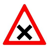 Cross road sign. Vector design.