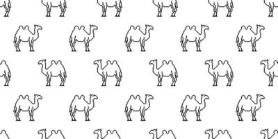 outline camel pixel art seamless pattern vector