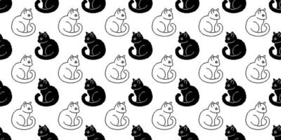 pixel art cat seamless pattern vector