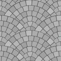 European or cobble fan pavement tile pattern vector