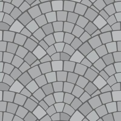 European or cobble fan pavement tile pattern
