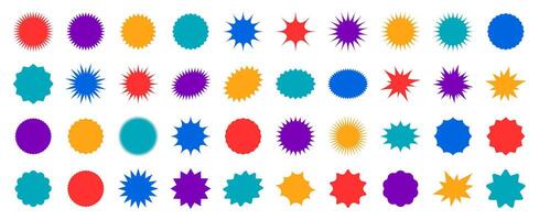 Starburst sale price labels or stickers and seals vector