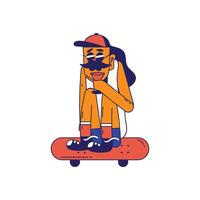 Skateboard Character Illustration vector