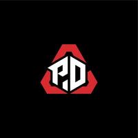 PD initial logo esport team concept ideas vector