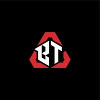 BT initial logo esport team concept ideas vector
