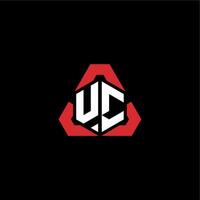 UC initial logo esport team concept ideas vector