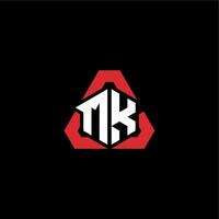 MK initial logo esport team concept ideas vector